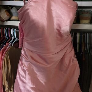 Chic Strapless Pink Dress